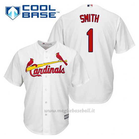Maglia Baseball Uomo St. Louis Cardinals Ozzie Smith 1 Bianco 1ªCool Base